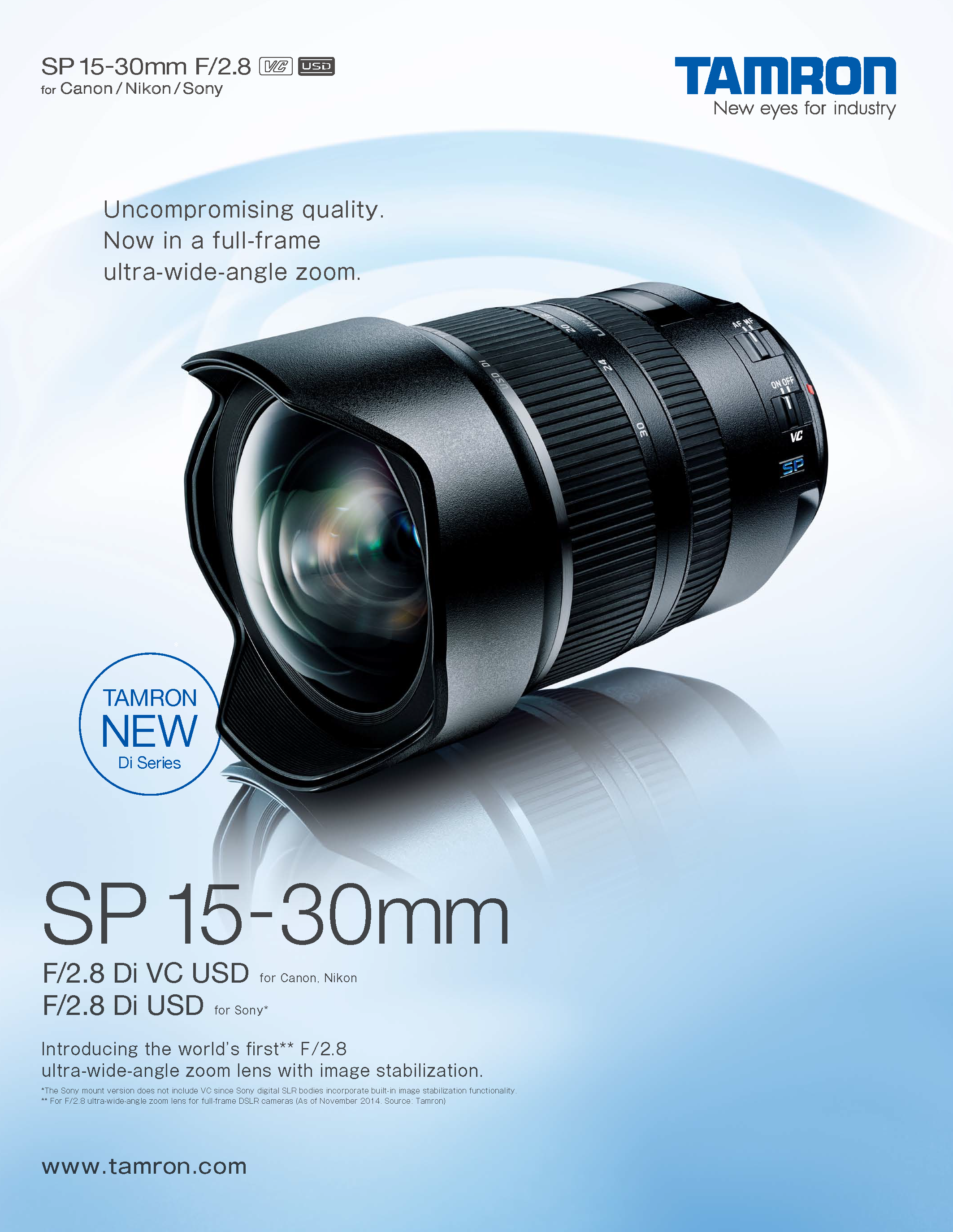 SP 15-30mm F/2.8 Di VC USD (Model A012) | Lenses | TAMRON