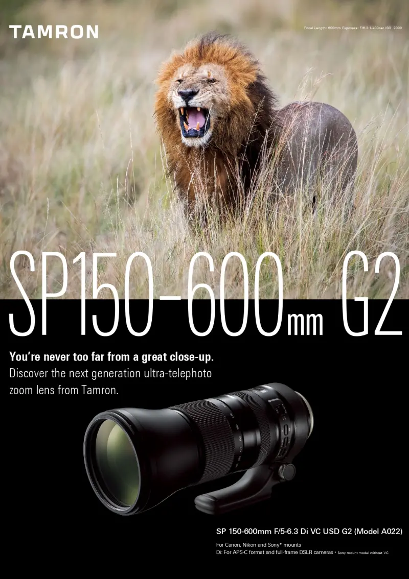 SP 150-600mm F/5-6.3 Di VC USD G2 (Model A022) | Lenses | TAMRON