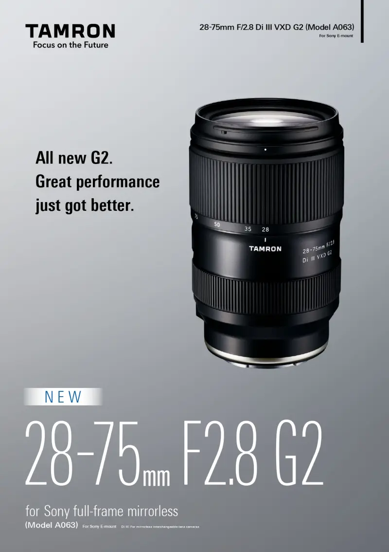 Tamron 28-75mm f/2.8 Di III VXD G2 Full-Frame Lens for Sony E-Mount, Black  {67} A063 at KEH Camera