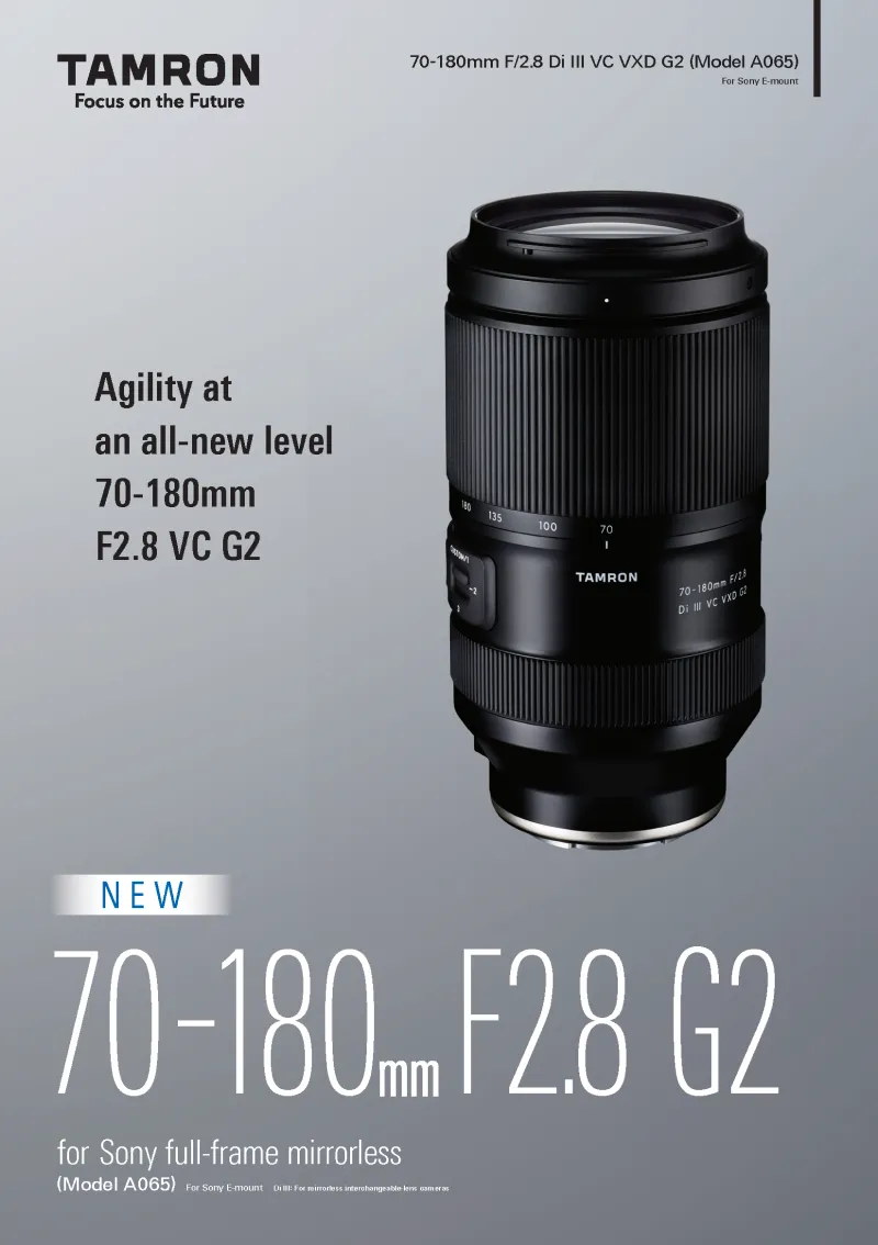 70-180mm F/2.8 Di III VC VXD G2 (Model A065) | Lenses | TAMRON