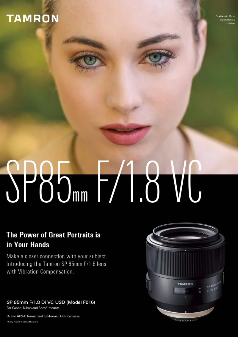 SP 85mm F/1.8 Di VC USD (Model F016) | Lenses | TAMRON